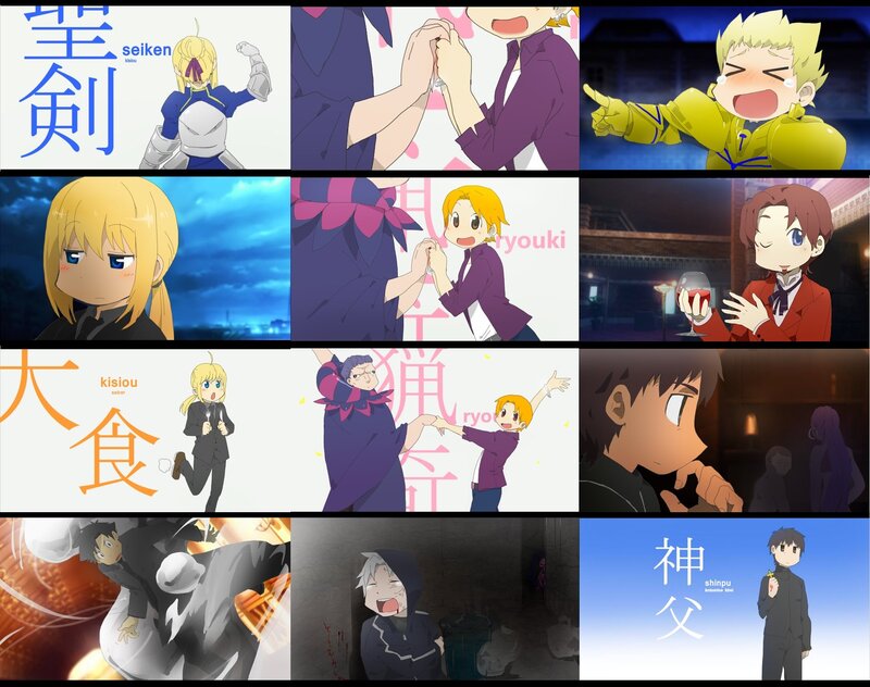 Anime Character Panels — Blue, Dramatic
