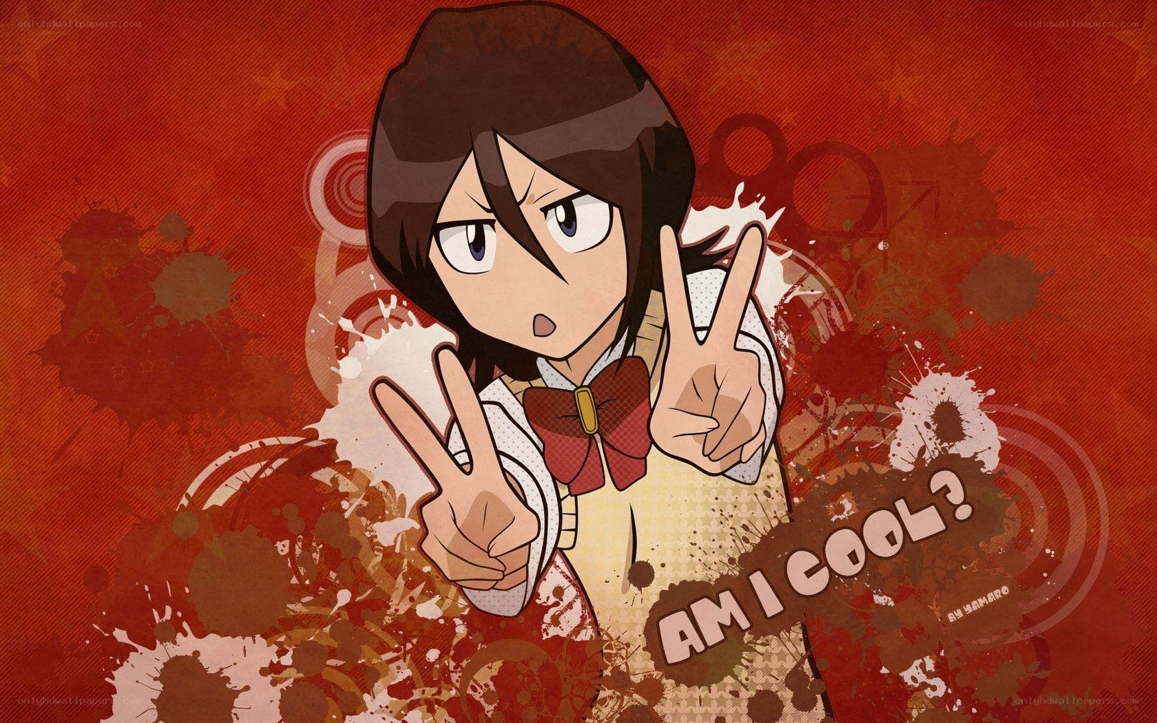 anime character peace sign