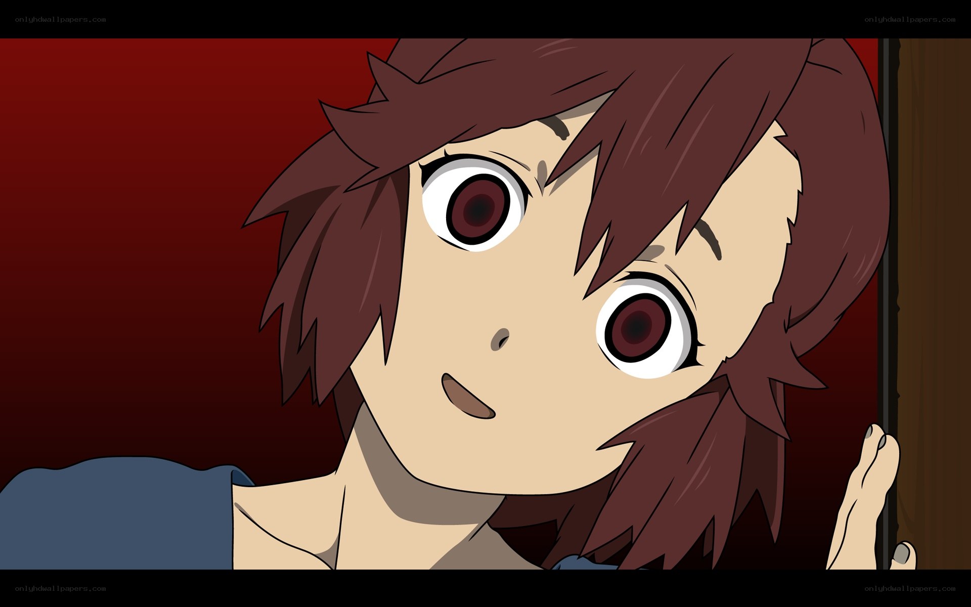 anime character peeking