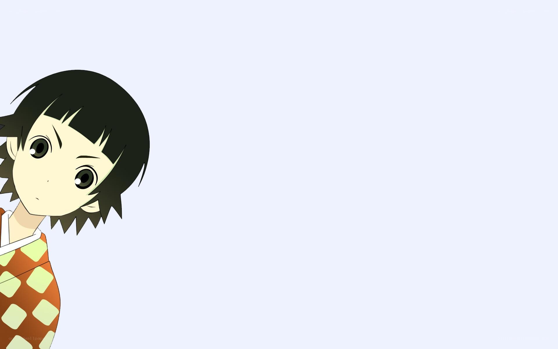 anime character peeking
