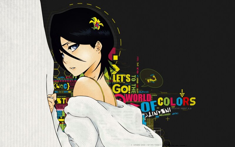 Anime Character Peeking — Black, Dramatic, Manga, Flower Hair Clip