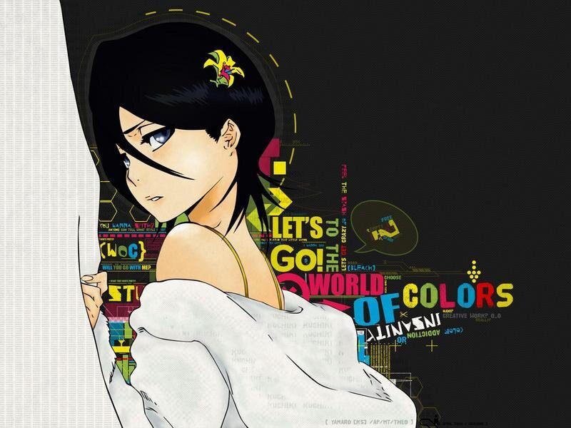Anime Character Peeking — Black