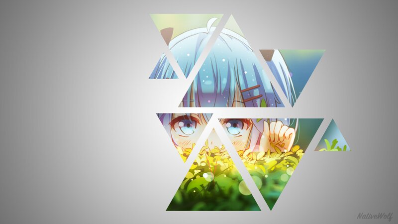 Anime Character Peeking — Blue