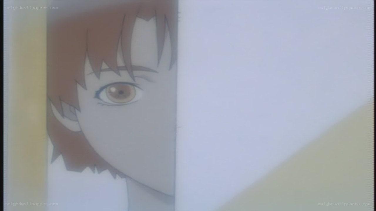 anime character peeking from behind
