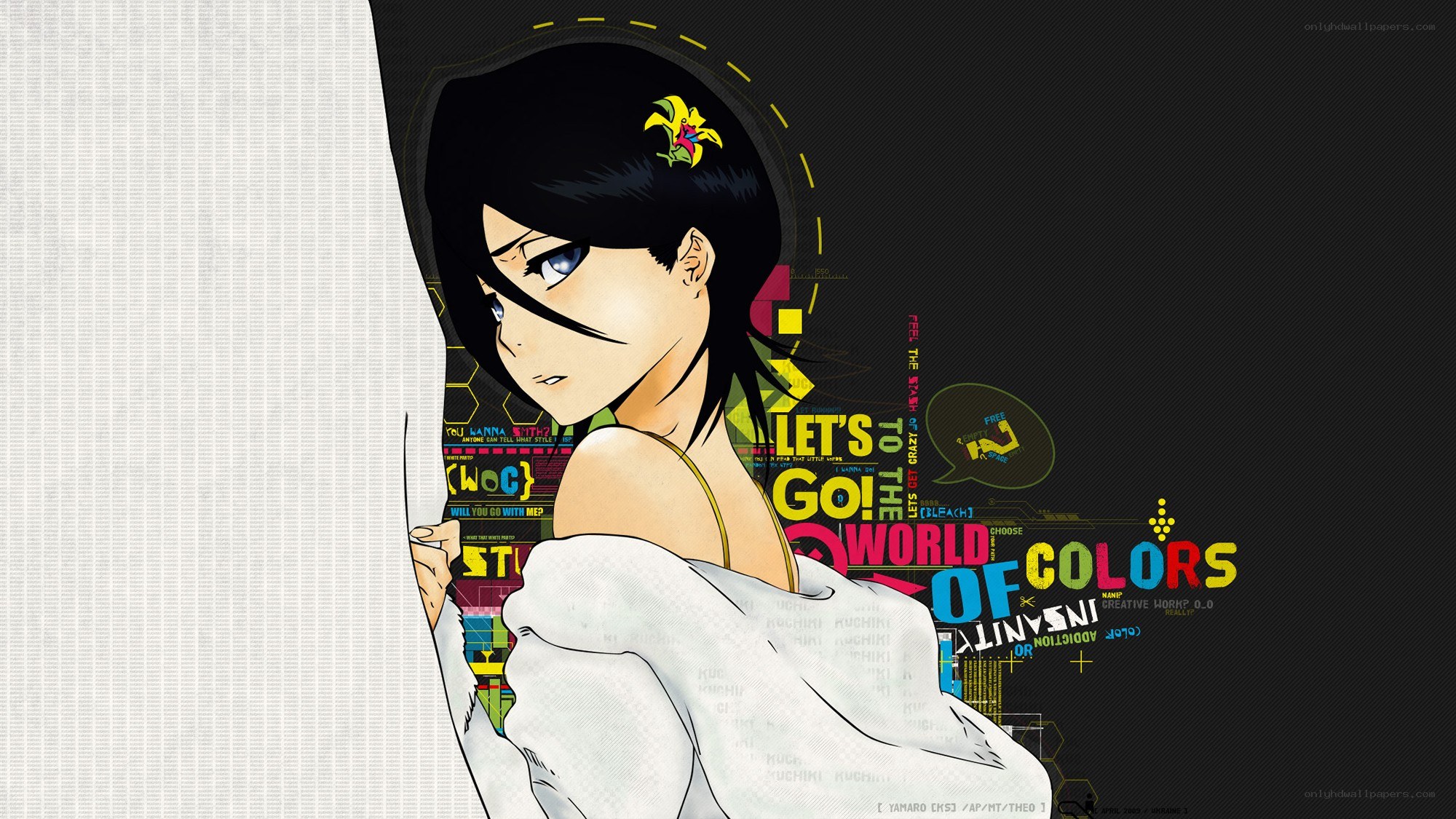 anime character peeking from behind