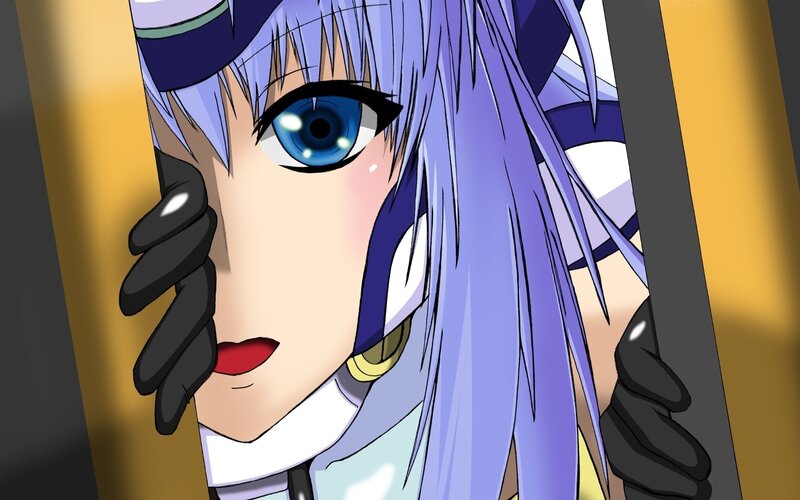 anime character peeking