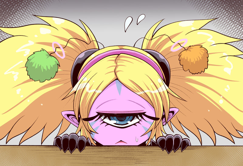 Anime Character Peeking — Yellow