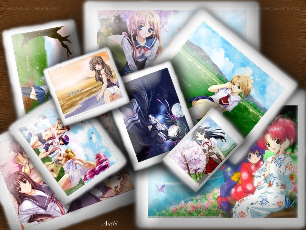 Anime character photo collage