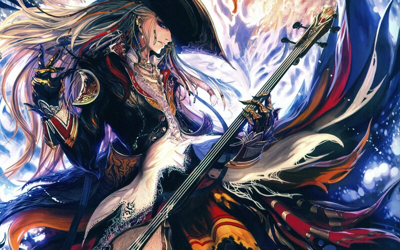 Anime Character Playing Cello