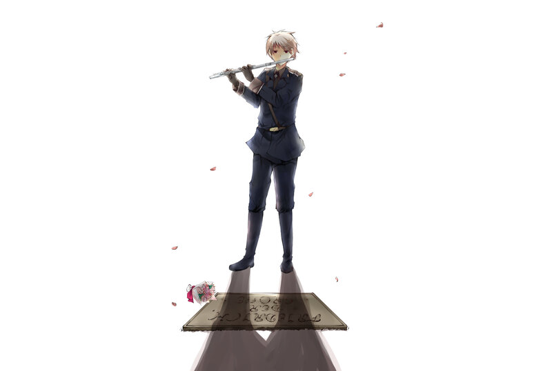 anime character playing flute