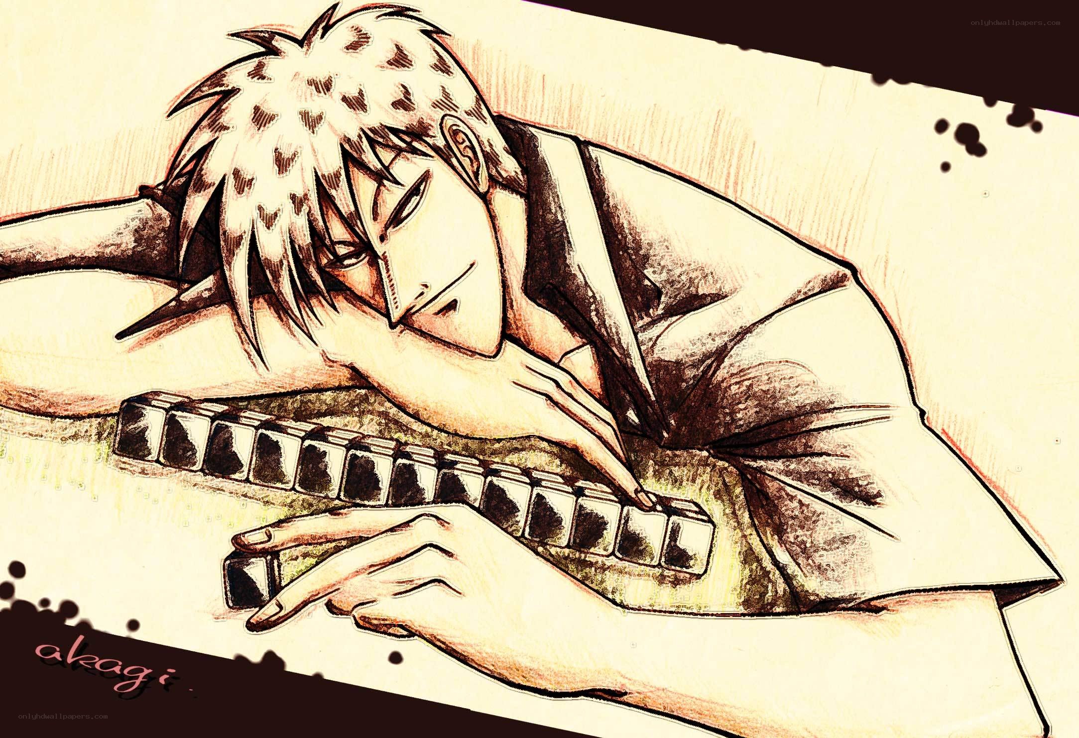 anime character playing harmonica