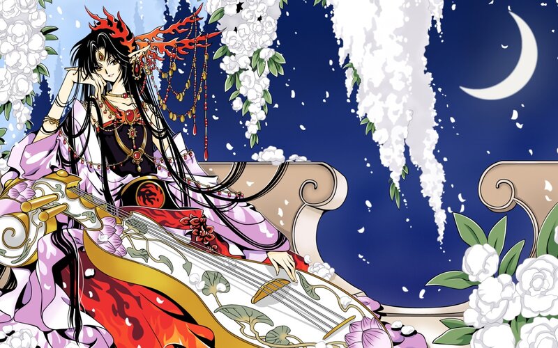 anime character playing lute
