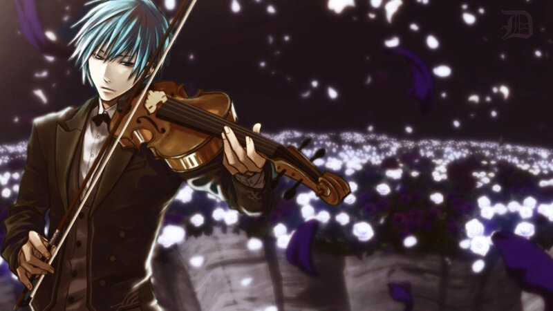 Anime Character Playing Violin