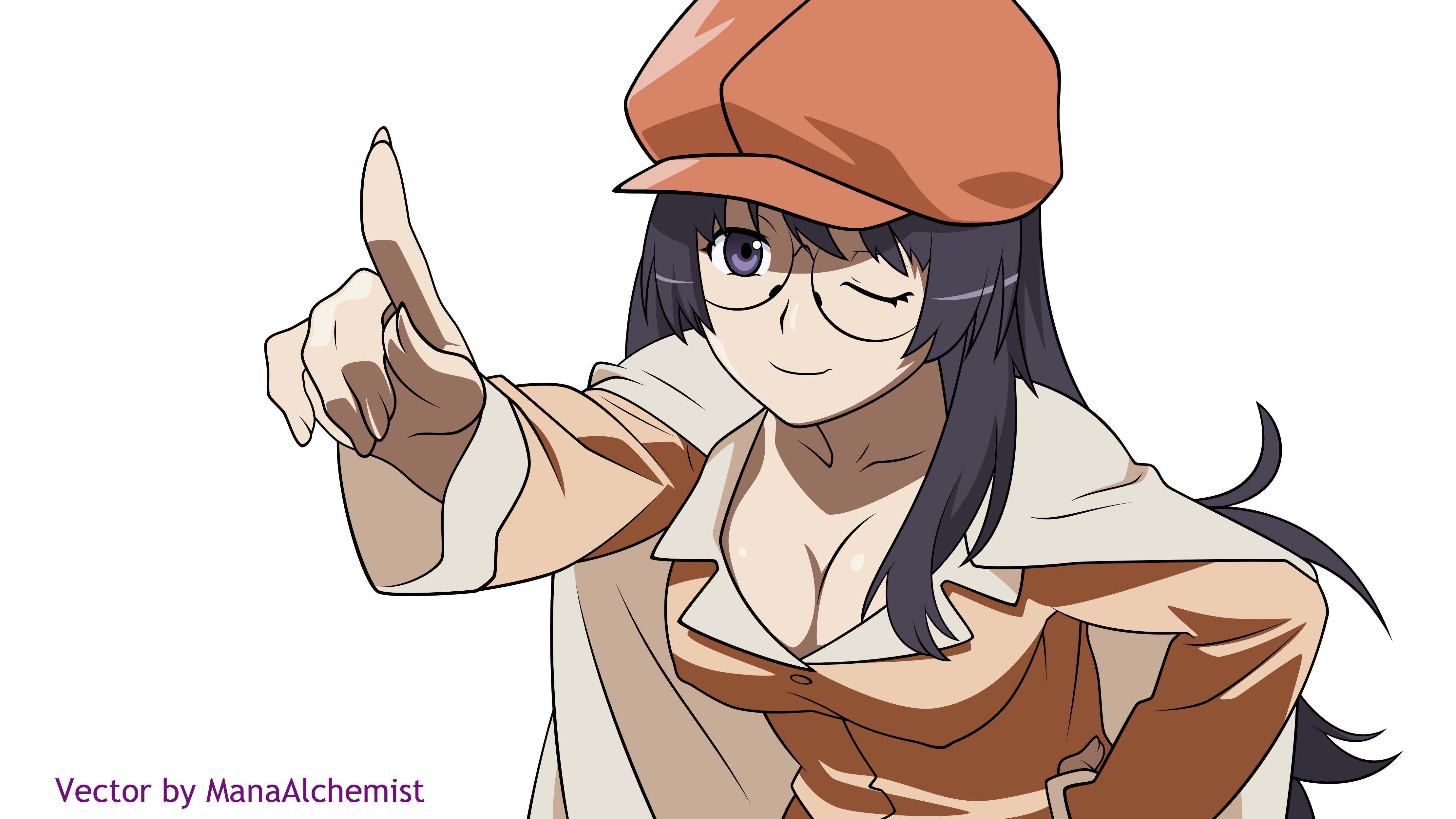 anime character pointing