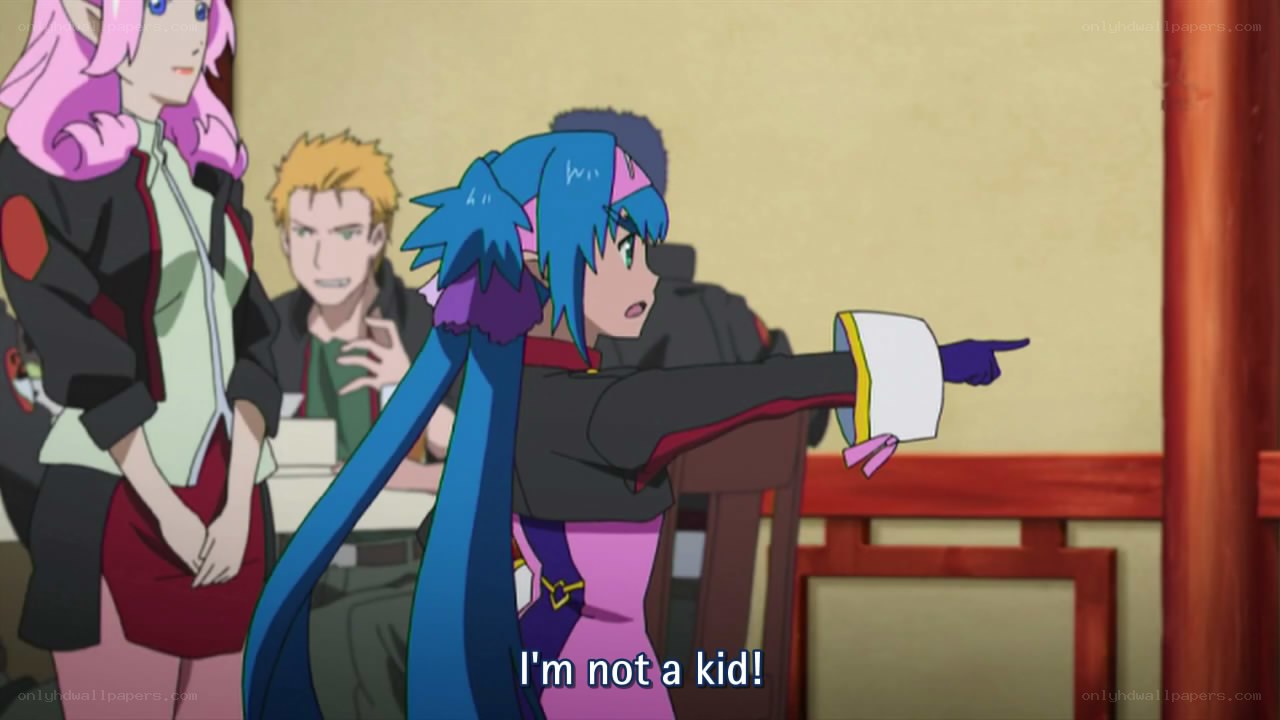 anime character pointing