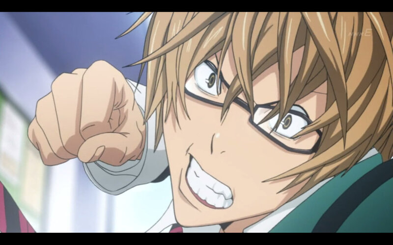 anime character pointing angrily