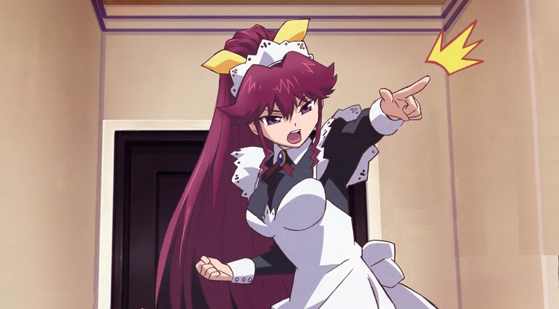 anime character pointing angrily