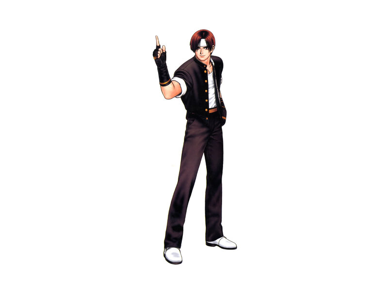 Anime Character Pointing — Black, Confident