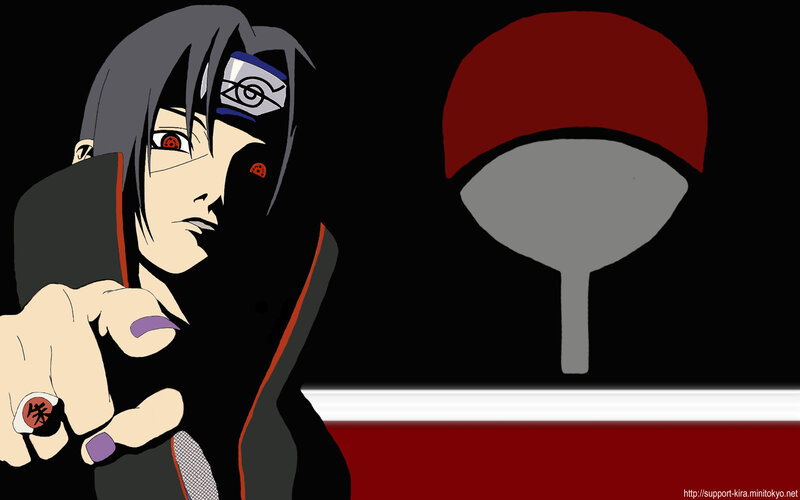 Anime Character Pointing — Black, Dramatic, Headband