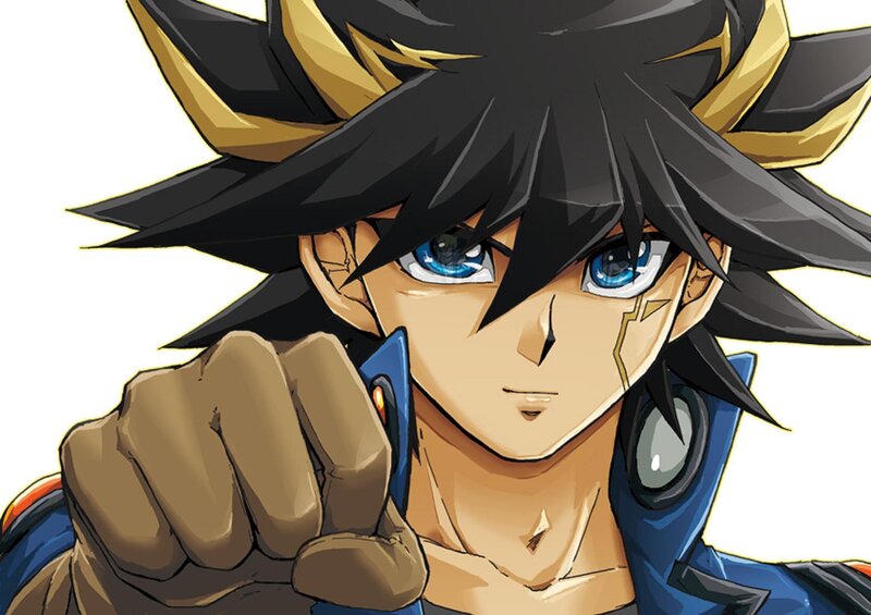 Anime Character Pointing — Blue, Determined