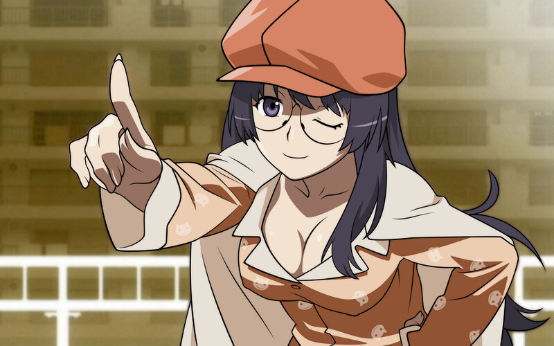 anime character pointing finger
