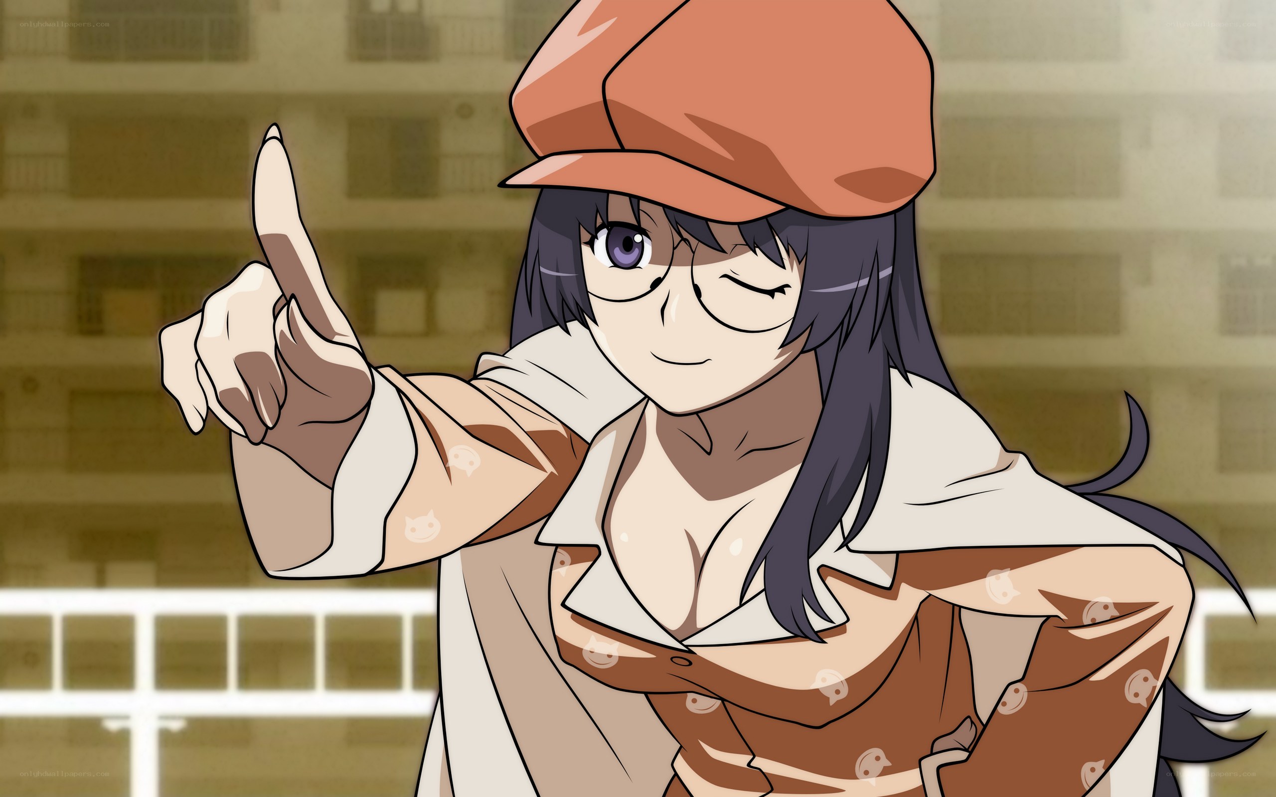 anime character pointing finger