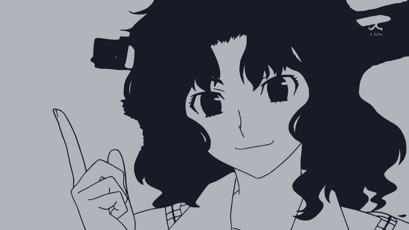 anime character pointing finger