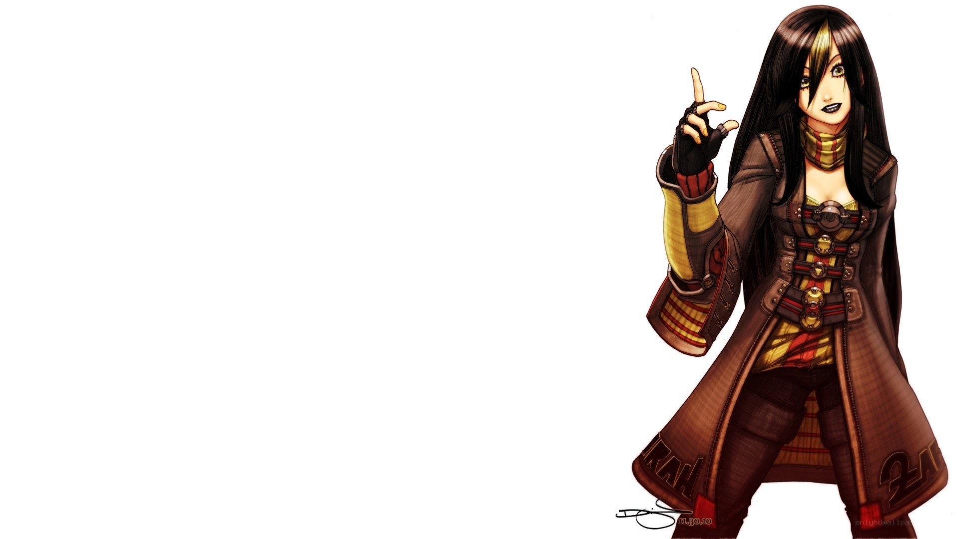 anime character pointing finger