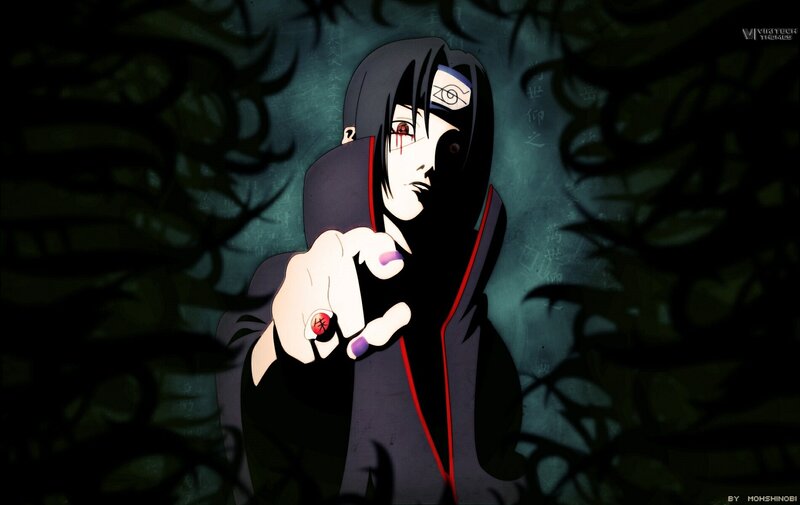 Anime Character Pointing Finger — Black, Dramatic