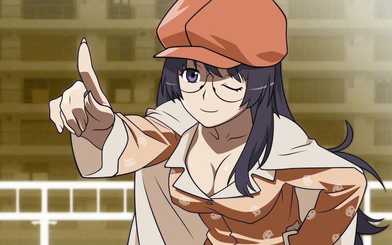 anime character pointing finger