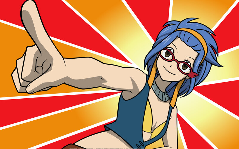 anime character pointing forward