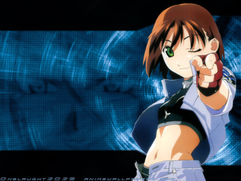 anime character pointing forward