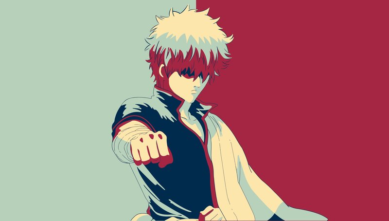 Anime Character Pointing — Red, Dramatic, Manga
