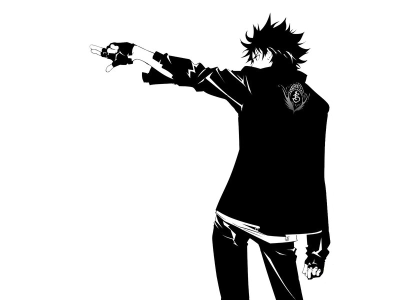 anime character pointing