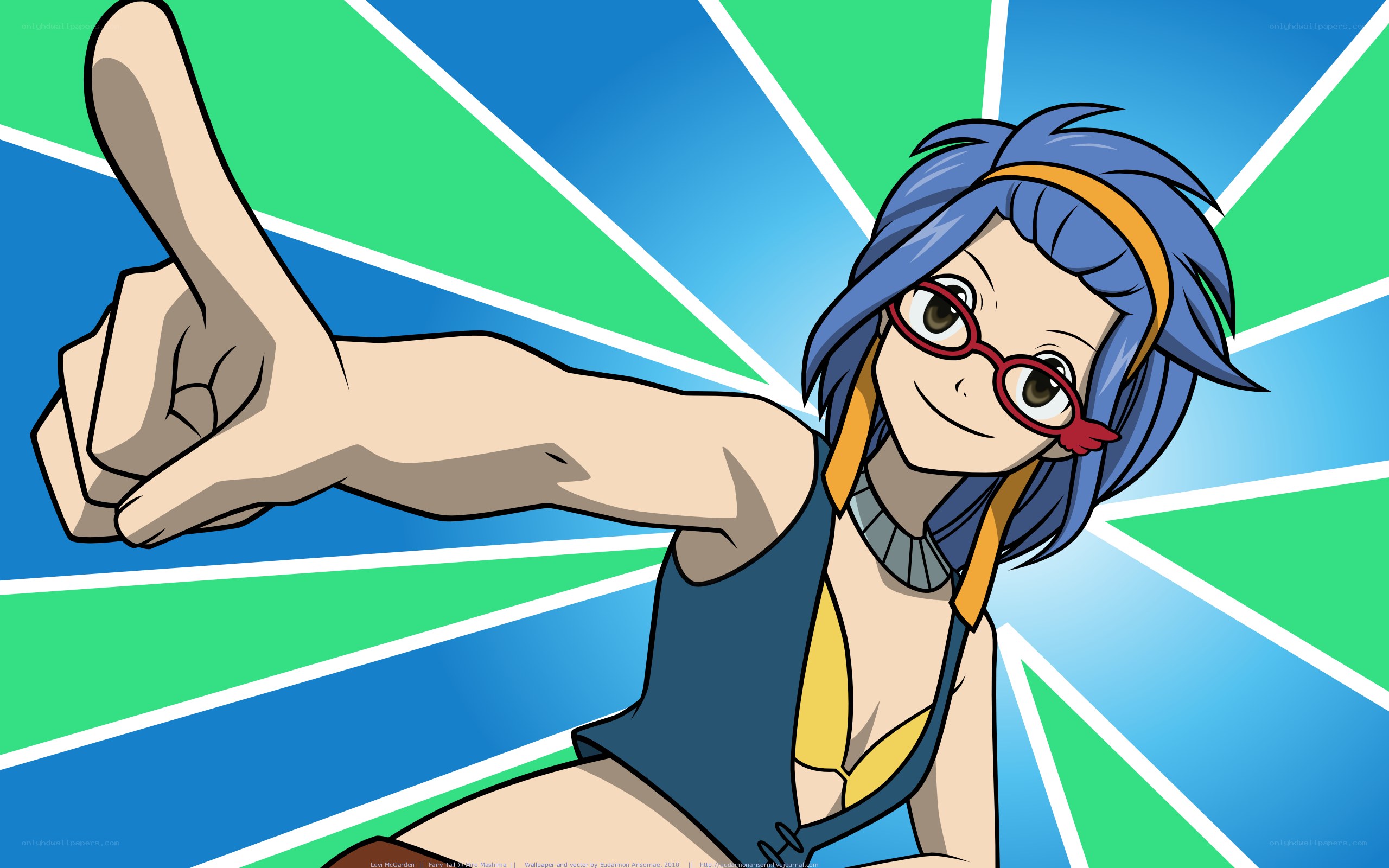 anime character pointing up
