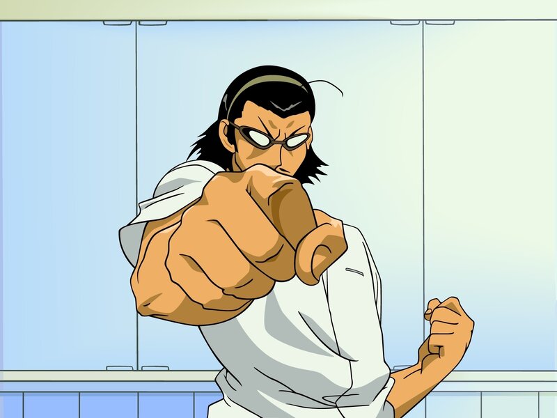 Anime Character Pointing — White, Intense