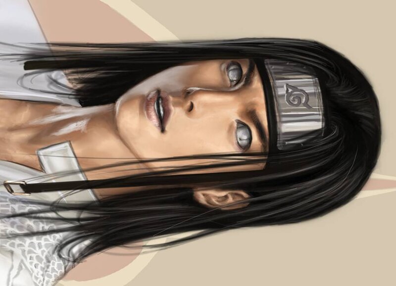 Anime Character Portrait — Black, Dramatic, Digital Art, Headband