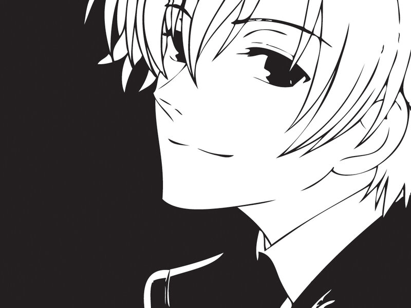 Anime Character Portrait — Black, Dramatic, Manga, Hair, Collar, Smile