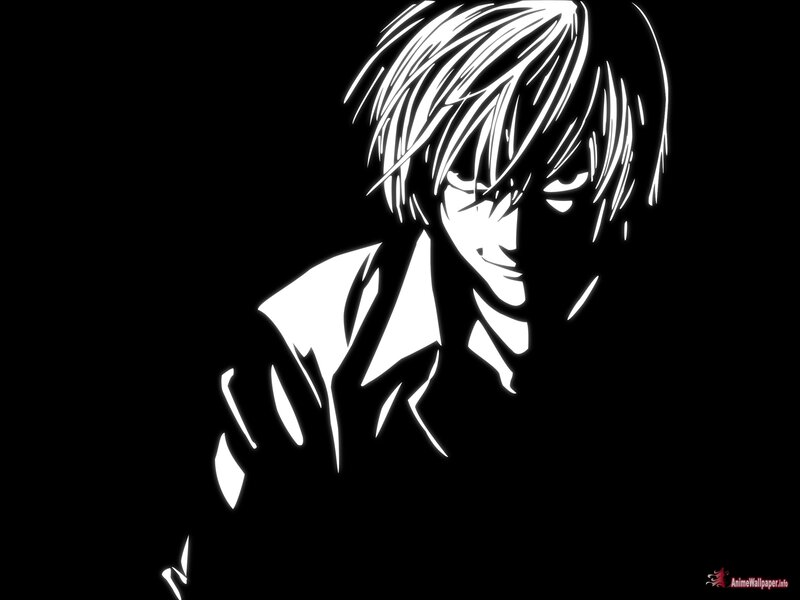 Anime Character Portrait — Black, Dramatic, Manga, White Hair