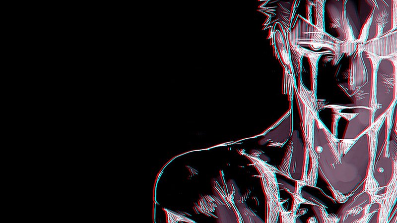 Anime Character Portrait — Black, Intense, Manga