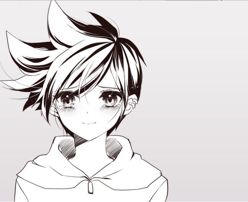 Anime Character Portrait — Black, Neutral