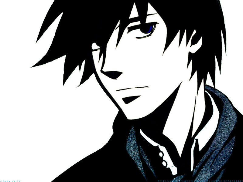 Anime Character Portrait — Black, Serious, Manga
