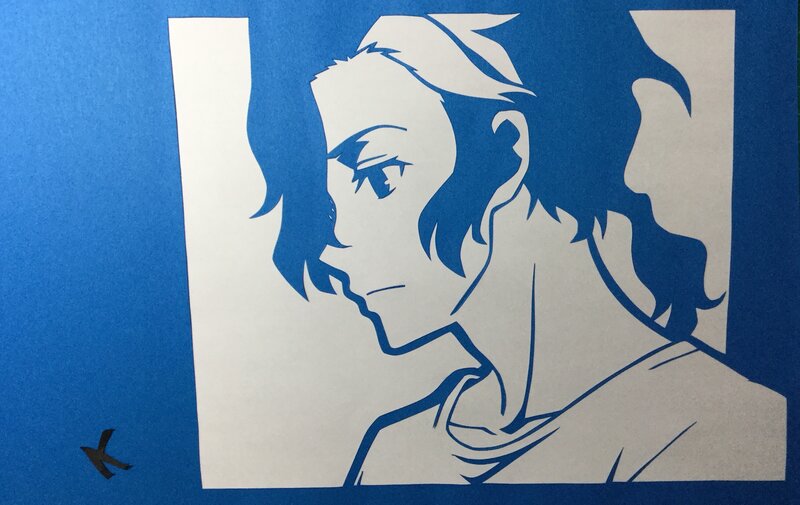 Anime Character Portrait — Blue, Dramatic, Illustration