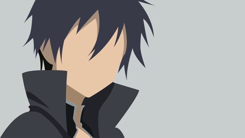 Anime Character Portrait — Gray, Neutral