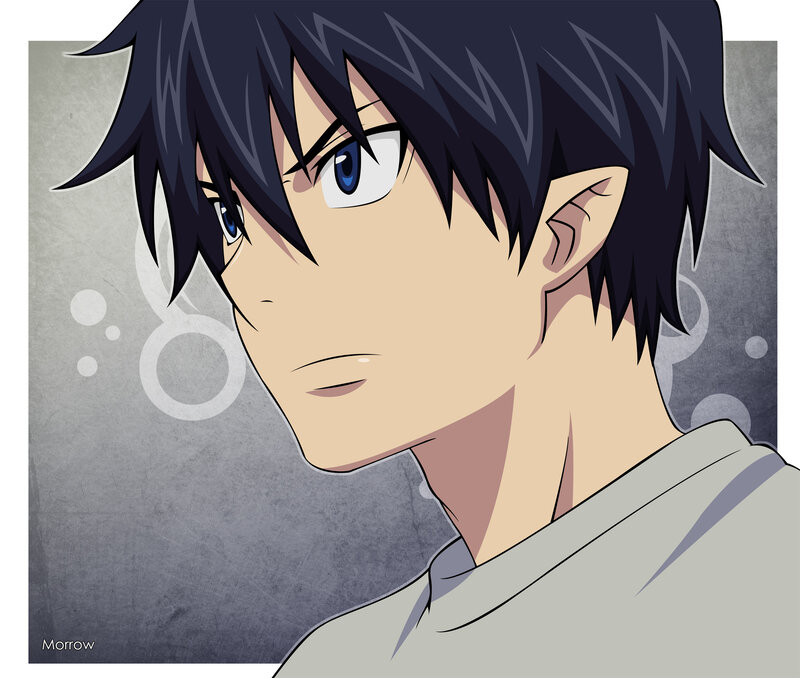 Anime Character Portrait — Gray, Serious