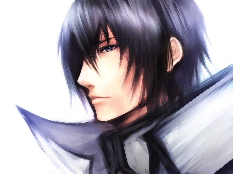 Anime Character Portrait — Gray