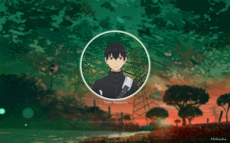 Anime Character Portrait — Green, Dramatic, Sunset