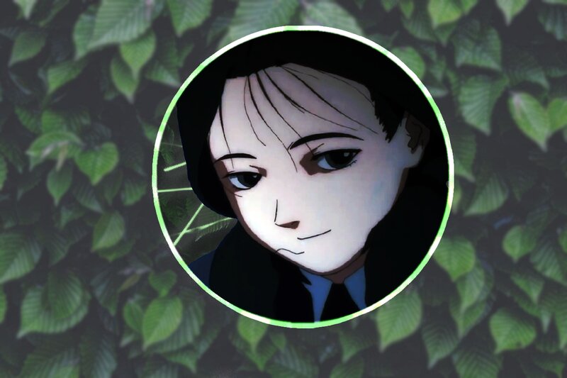 Anime Character Portrait — Green, Serious