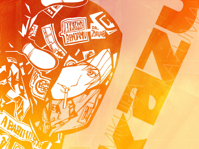 Anime Character Portrait — Orange, Dramatic, Manga