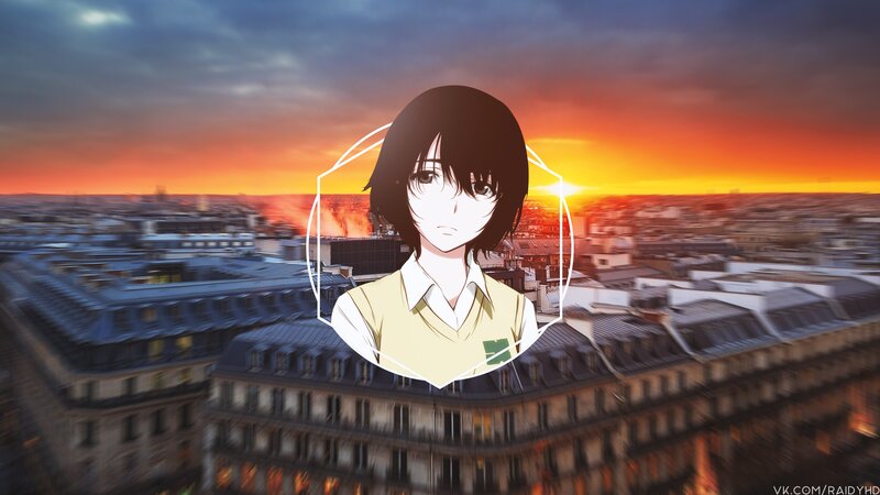 Anime Character Portrait — Orange, Dramatic, Sunset